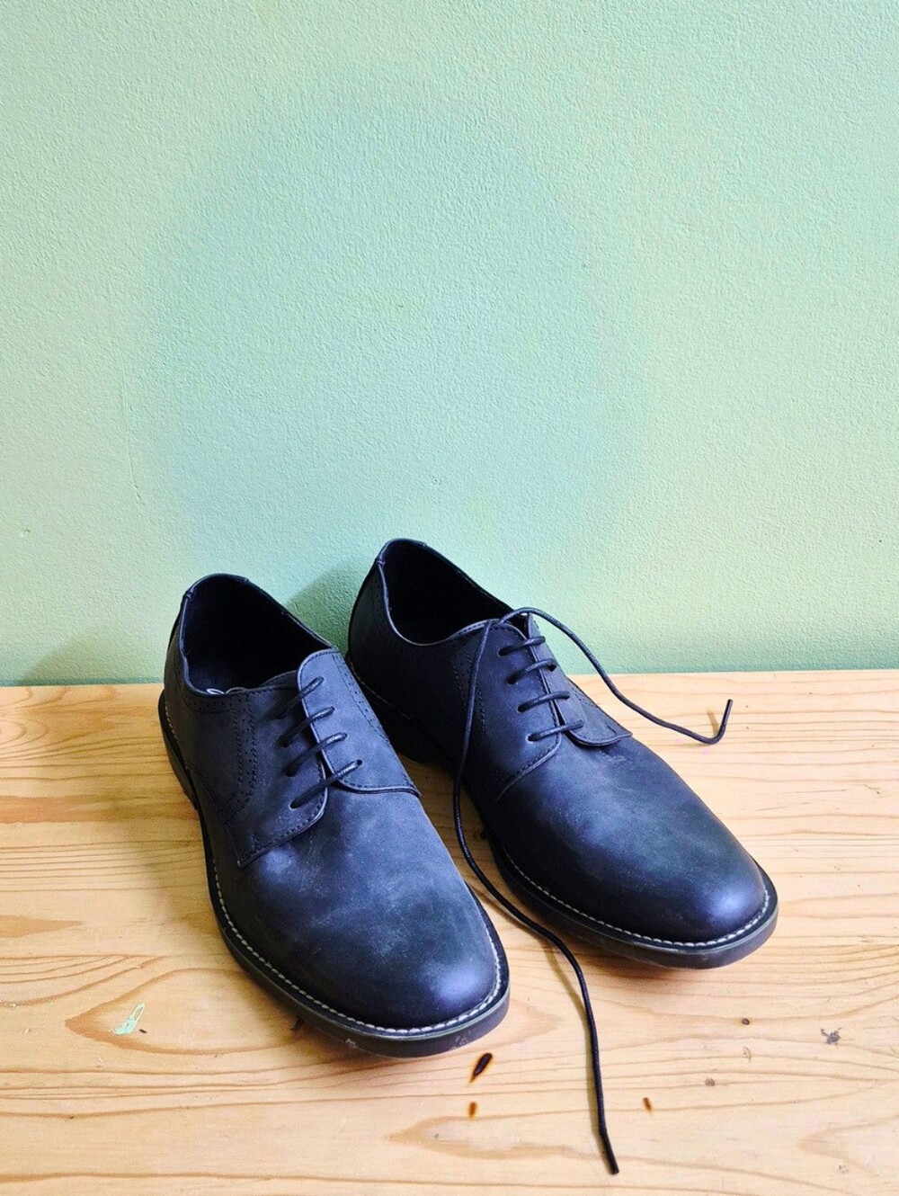 Men’s Business Casual Dress Shoes – Grey Plain Toe Oxford / Derby Shoes